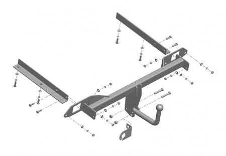 Фаркоп CV 08 для CHEVROLET Cruse 2009-2016, Автос, нагрузка 1800/75 кг. С подрезкой бампера от магазина ФаркопРос